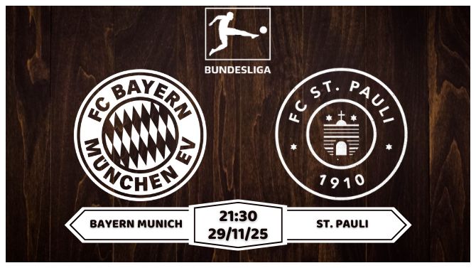 Nhận định Bayern Munich vs St. Pauli Bundesliga Vòng 12