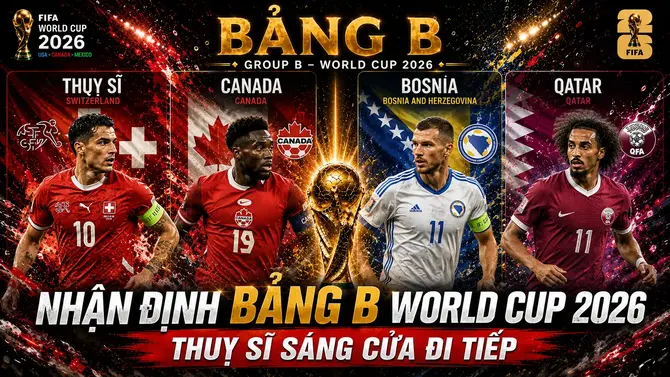 Nhận định bảng B World Cup 2026 – Thuỵ Sĩ sáng nước đi tiếp