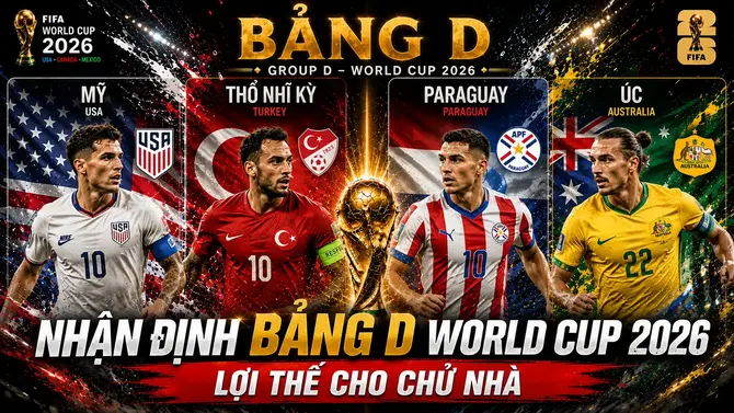 Nhận định bảng D World Cup 2026 - Lợi thế cho chủ nhà
