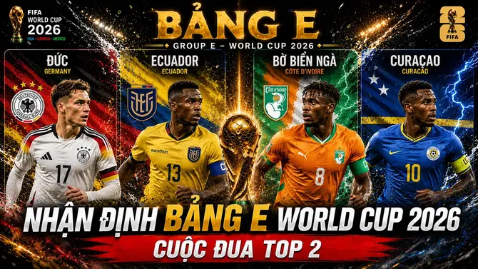 Nhận định bảng E World Cup 2026 – Cuộc đua top 2