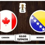 Nhận định, soi kèo Canada vs Bosnia & Herzegovina: 02h00 ngày 13/06